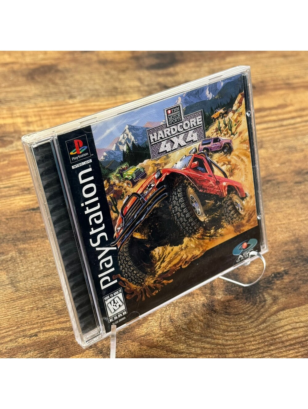 TNN Motor Sports Hardcore 4x4 PS1 1996 Black Label Complete CIB ASC Games 1990s